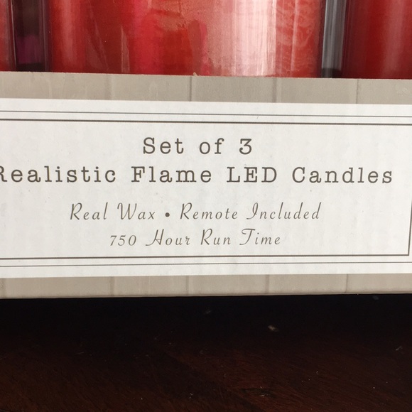 MIKASA Set of 3 Realistic Flame LED Candles - Picture 2 of 6